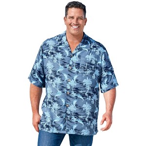 KingSize KS Island Printed Rayon Short-Sleeve Shirt - 1 of 4