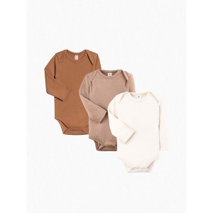 Colored Organics 3-Pack Classic Long Sleeve Bodysuit Bundle - 1 of 3