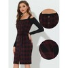 INSPIRE CHIC Women's Bow Tie Waist Vintage Jumper Dress - 2 of 4