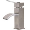 ALFI  AB1258-BN Brushed Nickel Square Body Curved Spout Single Lever Bathroom Faucet - 2 of 4