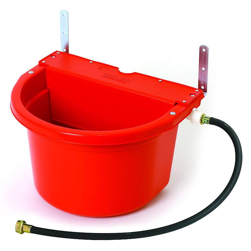 Little Giant FW16RED 4 Gallon Capacity Automatic Float Controlled Waterer Animal Horse & Cattle Livestock Water Trough, Red, 1 of 3