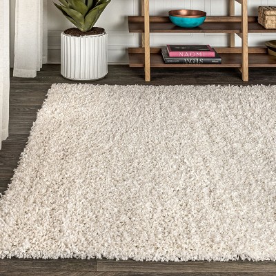 Mercer Ivory Shag Plush 8x10 Area Rug