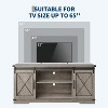 Farmhouse TV Stand for TVs Up to 65", Entertainment Center with Sliding Barn Doors & Storage Cabinets, Media Console Table for Living Room, Bedroom - 3 of 4