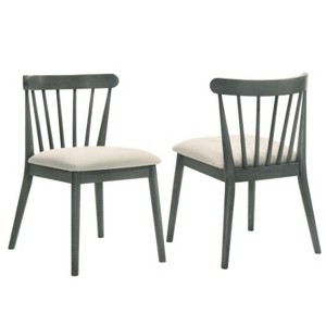 2 Pieces Set Dining Side Chair Rustic Modern Farmhouse Design Retro Design Easy to Assembly - 1 of 4