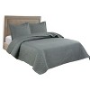 Legacy Decor 3 PCS Pinsonic Reversible All Season Bedspread Quilt Coverlet Oversized - 2 of 4