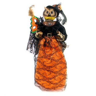 Gallerie Ii 18.5" Countess Of Orange Owl Mask Halloween  -  Decorative Figurines