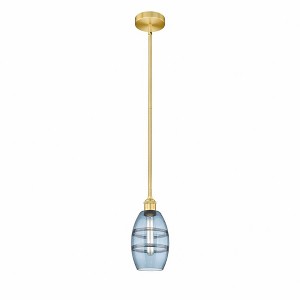 Vaz - 1 Light Stem Hung Mini Pendant In Industrial Style-7.63 Inches Tall and 5.88 Inches Wide - 1 of 1