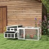 PawHut Wooden Chicken Coop with Nesting Box, Outdoor Poultry Cage Rabbit Hutch for 6 Chickens, Ducks, Hens, Small Animals - 3 of 4