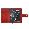 Steeltime Unisex leather passport holder. Color Options: Black, Brown, Navy, Teal, Red, Purple - 2 of 4