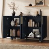 Okak Modern Storage Cabinet With 4 Door & Adjustable Shelf, Wood Sideboard Buffet Cabinet Ample Storage for Living Room,Diningroom,Kitchen - 4 of 4