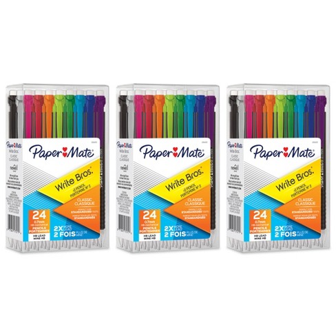 Paper Mate® Write Bros® Mechanical Pencil, 0.7mm, Assorted, 24 Per Pack, 3  Packs