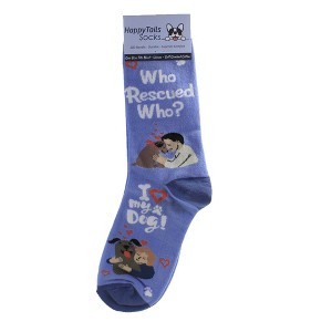 E & S Pet 14.0 Inch Rescue Dog Happy Tail Socks Happy Tails Socks Crew Socks - 1 of 3