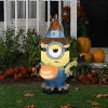 Gemmy Airblown Inflatable Stuart w/ Thanksgiving Banner/Pumpkin Universal , 3.5 ft Tall, Multicolored - 2 of 4