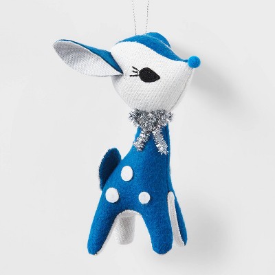 Retro Deer Christmas Tree Ornament Dark Blue - Wondershop™