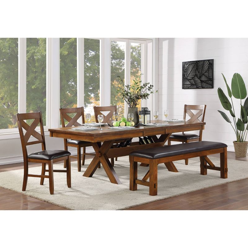 Apollo Extendable Dining Table Walnut - Acme Furniture, 5 of 6