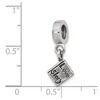 Black Bow Jewelry Sterling Silver Love Story Book Dangle Bead Charm - 2 of 3