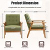 MOONMISS Mid-Century Modern Accent chair，Leisure Chair with Solid Wood Armrest and Feet,for Living Room Bedroom Studio chair - 4 of 4