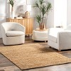 Nuloom Arlean Solid 5x8 Jute Indoor Area Rug for Dining Room Rug Neutral Rug Living Room Rug Kitchen, Natural - 2 of 4