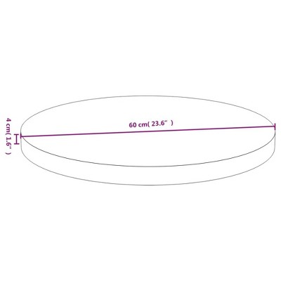 Round Bamboo Table Top with Varnish Finish, 23.6" Diameter