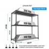 NicBex 1PC/2PCS 3 Tier Wire Shelving Unit,1050LB Height Adjustable Metal Garage Storage Shelves,Heavy Duty Storage Rack for Warehouses,Kitchens,Garage - 4 of 4