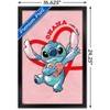 Trends International Disney Lilo and Stitch - Hearts Framed Wall Poster Prints - 3 of 4