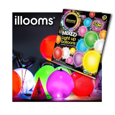 5 palloncini viola con LED illooms™