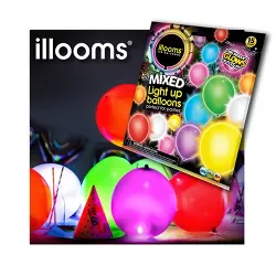 15ct illooms LED Light Up Mixed Solid Balloon