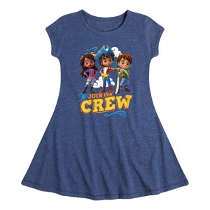 Girls' - Santiago of The Sea - Join The Crew Fit & Flair Cap Sleeve Dress - 1 of 3