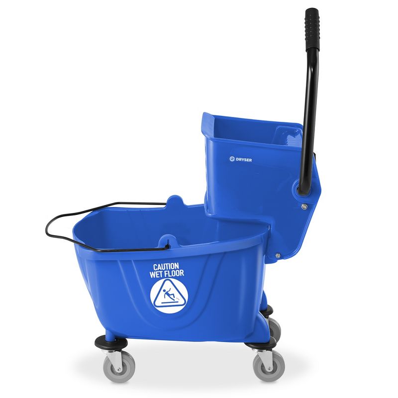Dryser 26 Quart Commercial Mop Bucket with Side Press Wringer, 2 of 8