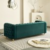 Kumasinova Modern Glam Tufted Sofa with Gold Accents, 66.9''W Velvet Chaise Lounge, Tufted Back with 2 Toss Pillows, Couches for Living Room - 2 of 4