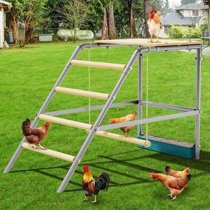 Chicken Coop Roosting Perch, Chicken Perch for Coop, Large Chicken Roosting Bar for Backyard Poultry, Farm Chick Ladder Suitable for Chicken Run - 1 of 4