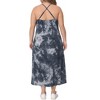 Agnes Orinda Women's Plus Size Round Neck Tie Dye Spaghetti Strap Sleeveless Cami Midi Slip Sundresses - 4 of 4
