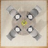 Okak Farmhouse Wood Large Round Dining Table with Cross Base,Wooden Kitchen Dinner Table for Dining Room,Breakfast Nook - 3 of 4