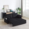 GDFStudio Uriel 65" Modern Convertible Corduroy Upholstered Sofa Bed with 2 Pillows and Side Pockets - 2 of 4