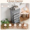 Costway 6 Drawer Chest Dresser Clothes Storage Bedroom Tall Furniture Cabinet - 4 of 4