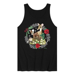 Men's - Disney - Christmas - Family In The Forest Graphic Tank Top - 1 of 3