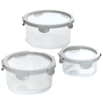 The Lakeside Collection Food Container Set with Stretch Lids 6 Pc