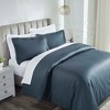 Luxury Egyptian Cotton 850 Thread Count Solid 3 Piece Duvet Cover Set by Blue Nile Mills - 2 of 4