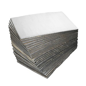 Unique Bargains 394mil 10mm 43.4sqft Car Heat Sound Deadening Liner Deadener Mat 20"x12" Silver Tone 27pcs - 1 of 4