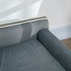 Lirago 39.3" W x 24.5" D x 12.5" H Soft Foam Large Dog Couch Fancy Bed Wooden LegscElevated Design with Removable Bolster Gray - 3 of 4