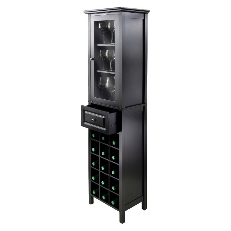 Wine Cabinet Wood/Black - Winsome, 4 of 7