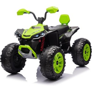 24V Kids 4-Wheeler Electric ATV 2-Seater with 800W Dual Motors, Parental Remote Control, Spring Suspension, Knee Pads, 7Ah Battery Powered - 1 of 4