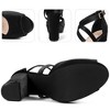 BLISSFUL STEP Women's Crisscross Strap Chunky Heel Platform Heeled Sandals - 3 of 3