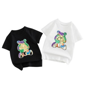 MyKids-USA Baby Boy Cartoon Bear Graphic Cool Style Quality Tee - 1 of 4
