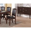NicBex Set of 2 Dining Chair Modern Padded Leatherette Seat Upholstered Kitchen Chair with Wood Farme,Dark Brown - 3 of 4