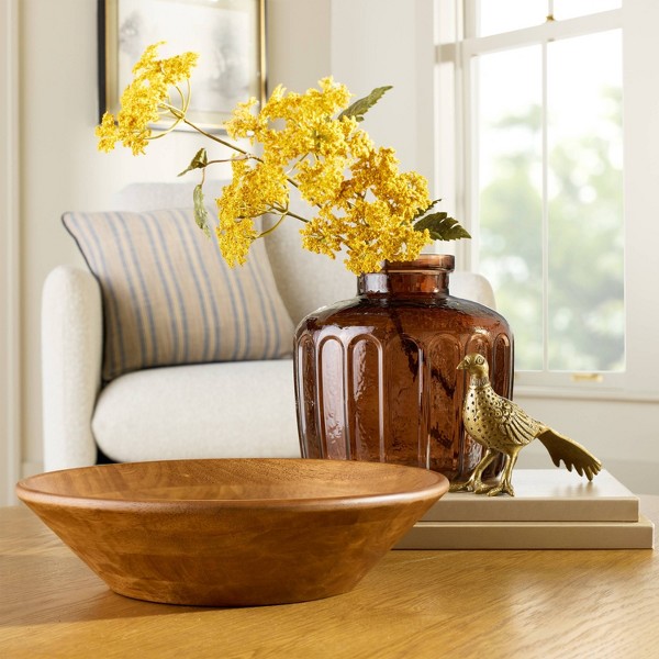 Jarrón facetado de vidrio ámbar 8" - Hearth & Hand™ with Magnolia 2