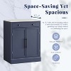 ORRD Modern Blue Kitchen Pantry, Freestanding Buffet Cabinet with Drawer, 2 Adjustable Shelves & 2 Door Shelves for Dining & Coffee Bar - 3 of 4