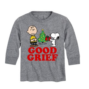 Boys' - Peanuts - Happy Holidays Long Sleeve Graphic T-Shirt - 1 of 3