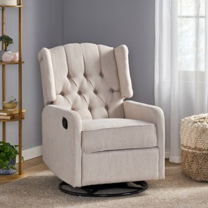 Modern Recliner Chair,Manual Recliner Chair with 360-Degree Swivel-The Pop Home - 1 of 4
