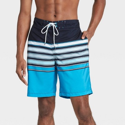 Thin Orange Line Mens Classic Fit Short Polyester Summer Beach Shorts Swim Trunks 